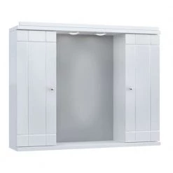 Καθρέπτης με διπλό ντουλάπι και σποτ 70x15x54 DROP 6KDO070WH