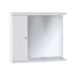 Καθρέπτης με ερμάριο αριστερά και σπότ 65x58x15 DROP 6KLRL65WH
