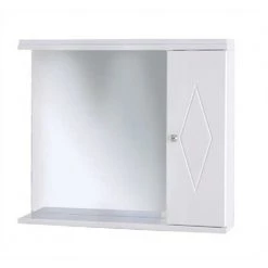 Καθρέπτης με ερμάριο δεξιά και σπότ 65x58x15 DROP 6KLRR65WH