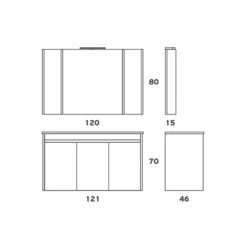 Έπιπλο Μπάνιου ZEBIS ECO 120 (121 X 70 X 46 Cm) -Έπιπλα μπάνιου Κατάστημα έπιπλο μπάνιου zebis eco 120 121 x 70 x 46 cm 1