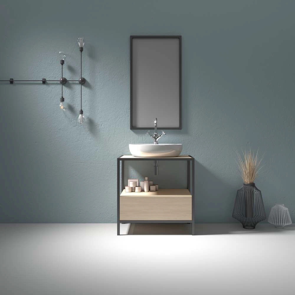 Έπιπλο Μπάνιου ZEBIS FERRO 080 (80 X 80 X 50 Cm) 3 Έπιπλο Μπάνιου ZEBIS FERRO 080 (80 X 80 X 50 Cm)