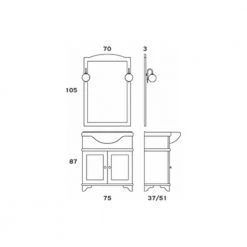 Εξώφυλλο -Έπιπλα μπάνιου Κατάστημα έπιπλο μπάνιου zebis kalianos 075 75 x 87 x 51 cm 1