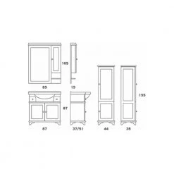 Εξώφυλλο -Έπιπλα μπάνιου Κατάστημα έπιπλο μπάνιου zebis kalianos 085 87 x 87 x 51 cm 1