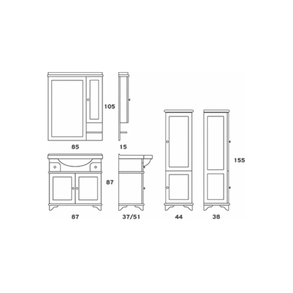 Έπιπλο Μπάνιου ZEBIS KALIANOS 085 (87 X 87 X 51 Cm) 4 Έπιπλο Μπάνιου ZEBIS KALIANOS 085 (87 X 87 X 51 Cm) - Image 2