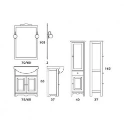 Εξώφυλλο -Έπιπλα μπάνιου Κατάστημα έπιπλο μπάνιου zebis londra 075 75 x 88 x 37 cm 1