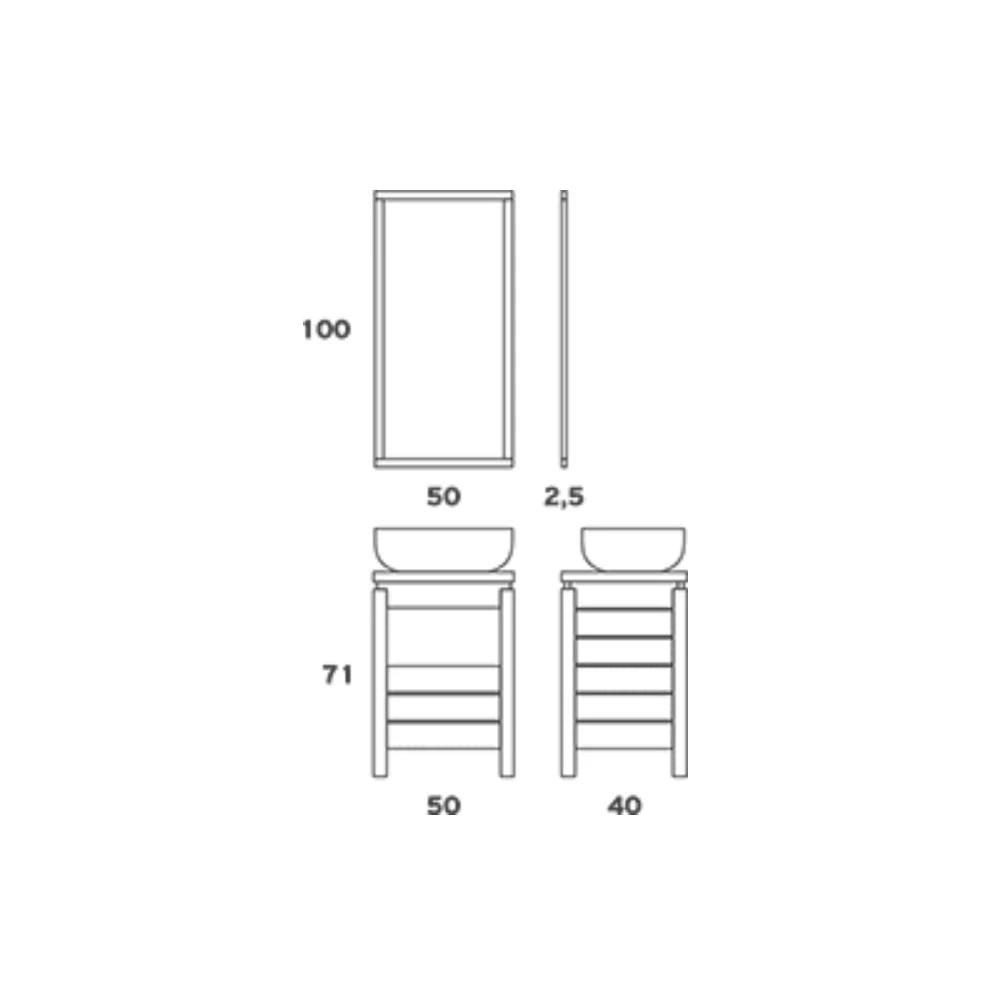 Έπιπλο Μπάνιου ZEBIS OPEN 050 (50 X 71 X 40 Cm) 4 Έπιπλο Μπάνιου ZEBIS OPEN 050 (50 X 71 X 40 Cm) - Image 2