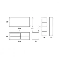 Έπιπλο Μπάνιου ZEBIS OPEN 120 (120 X 50 X 50 Cm) -Έπιπλα μπάνιου Κατάστημα έπιπλο μπάνιου zebis open 120 120 x 50 x 50 cm 1