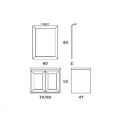 Έπιπλο Μπάνιου ZEBIS ROVERE RUSTIC 080 (80 X 55 X 47 Cm) -Έπιπλα μπάνιου Κατάστημα έπιπλο μπάνιου zebis rovere rustic 080 80 x 55 x 47 cm 1