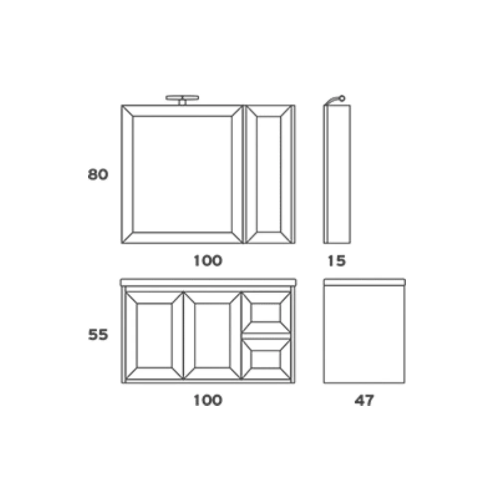 Έπιπλο Μπάνιου ZEBIS ROVERE RUSTIC 100 (100 X 55 X 47 Cm) 4 Έπιπλο Μπάνιου ZEBIS ROVERE RUSTIC 100 (100 X 55 X 47 Cm) - Image 2
