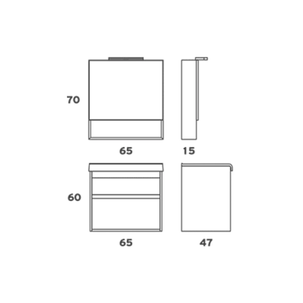 Έπιπλο Μπάνιου ZEBIS SENTIMENTI 065 (65 X 60 X 47 Cm) 4 Έπιπλο Μπάνιου ZEBIS SENTIMENTI 065 (65 X 60 X 47 Cm) - Image 2