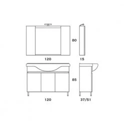 Έπιπλο Μπάνιου ZEBIS SIFNOS 120 (120 X 85 X 51 Cm) 7 Έπιπλο Μπάνιου ZEBIS SIFNOS 120 (120 X 85 X 51 Cm) -Έπιπλα μπάνιου Κατάστημα έπιπλο μπάνιου zebis sifnos 120 120 x 85 x 51 cm 1