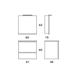Έπιπλο Μπάνιου ZEBIS SMILE 060 (61 X 60 X 46 Cm) -Έπιπλα μπάνιου Κατάστημα έπιπλο μπάνιου zebis smile 060 61 x 60 x 46 cm 1
