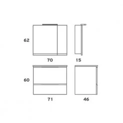 Έπιπλο Μπάνιου ZEBIS SMILE 070 (71 X 60 X 46 Cm) -Έπιπλα μπάνιου Κατάστημα έπιπλο μπάνιου zebis smile 070 71 x 60 x 46 cm 1