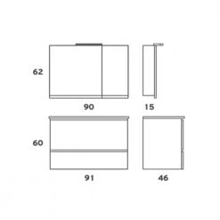 Έπιπλο Μπάνιου ZEBIS SMILE 090 (91 X 60 X 46 Cm) -Έπιπλα μπάνιου Κατάστημα έπιπλο μπάνιου zebis smile 090 91 x 60 x 46 cm 1