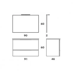 Έπιπλο Μπάνιου ZEBIS SMILE 090 (91 X 60 X 46 Cm) -Έπιπλα μπάνιου Κατάστημα έπιπλο μπάνιου zebis smile 090 91 x 60 x 46 cm 5