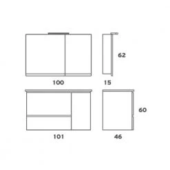 Έπιπλο Μπάνιου ZEBIS SMILE 100 (101 X 60 X 46 Cm) -Έπιπλα μπάνιου Κατάστημα έπιπλο μπάνιου zebis smile 100 101 x 60 x 46 cm 1