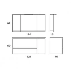 Έπιπλο Μπάνιου ZEBIS SMILE 120 (121 X 60 X 46 Cm) -Έπιπλα μπάνιου Κατάστημα έπιπλο μπάνιου zebis smile 120 121 x 60 x 46 cm 1