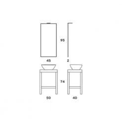 Έπιπλο Μπάνιου ZEBIS SPAZIO 050 (50 X 74 X 40 Cm) -Έπιπλα μπάνιου Κατάστημα έπιπλο μπάνιου zebis spazio 050 50 x 74 x 40 cm 1