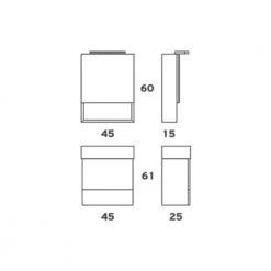 Έπιπλο Μπάνιου ZEBIS TRENDY 045D (45 X 61 X 25 Cm) -Έπιπλα μπάνιου Κατάστημα έπιπλο μπάνιου zebis trendy 045d 45 x 61 x 25 cm 1