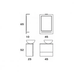 Έπιπλο Μπάνιου ZEBIS TRENDY 045L (45 X 52 X 25 Cm) -Έπιπλα μπάνιου Κατάστημα έπιπλο μπάνιου zebis trendy 045l 45 x 52 x 25 cm 1