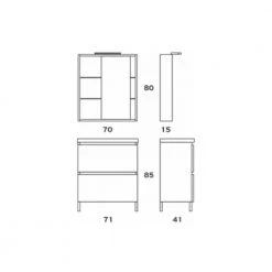 Εξώφυλλο -Έπιπλα μπάνιου Κατάστημα έπιπλο μπάνιου zebis trendy 071 71 x 85 x 41 cm 1