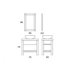 Έπιπλο Μπάνιου ZEBIS VILLAGE 075 (75 X 74 X 50 Cm) -Έπιπλα μπάνιου Κατάστημα έπιπλο μπάνιου zebis village 075 75 x 74 x 50 cm 1