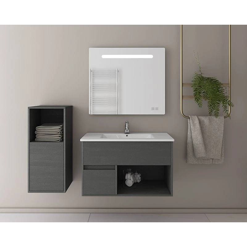 Έπιπλο μπάνιου σετ με νιπτήρα και καθρέπτη Led DROP SORENTO 85 Graphite-2 3 Έπιπλο μπάνιου σετ με νιπτήρα και καθρέπτη Led DROP SORENTO 85 Graphite-2