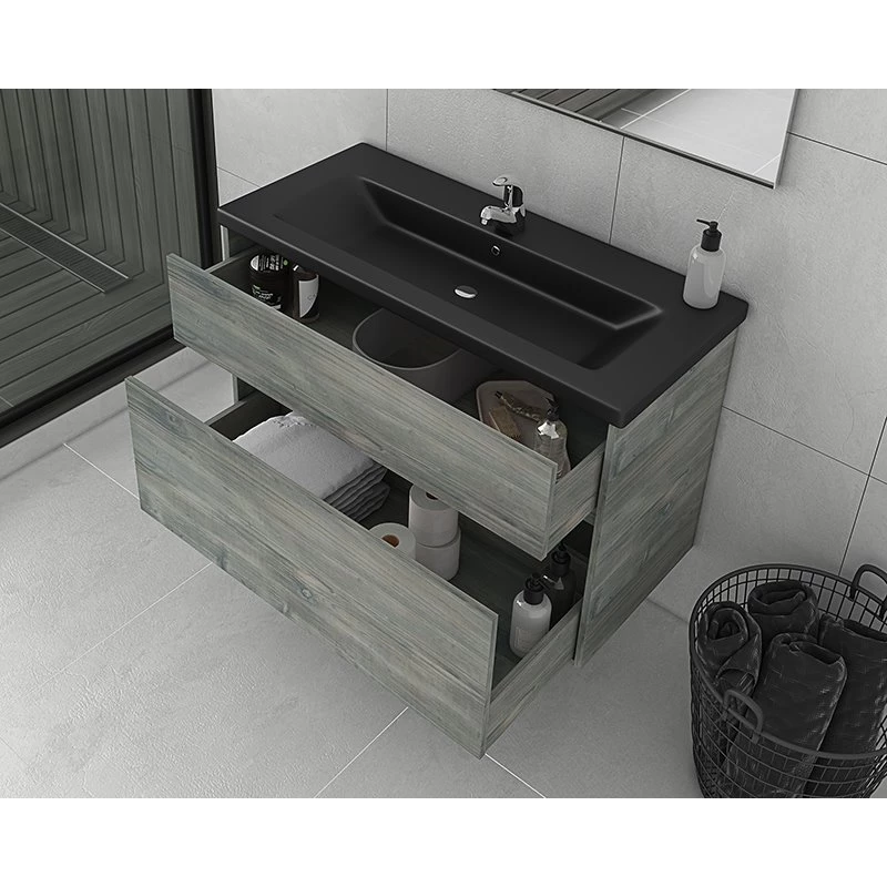 Έπιπλο μπάνιου σετ με νιπτήρα και καθρέπτη απλό DROP Instinct 80 Smoked Oak BL-1 4 Έπιπλο μπάνιου σετ με νιπτήρα και καθρέπτη απλό DROP Instinct 80 Smoked Oak BL-1 - Image 2