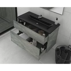 Έπιπλο μπάνιου σετ με νιπτήρα και καθρέπτη με ντουλάπι DROP Instinct 80 Smoked Oak -Έπιπλα μπάνιου Κατάστημα έπιπλο μπάνιου σετ με νιπτήρα και καθρέπτη με ντουλάπι drop instinct 80 smoked oak 1