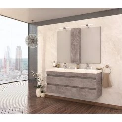 Έπιπλο μπάνιου σετ με νιπτήρα και καθρέπτη με ντουλάπι DROP LUXUS 120 Cm Granite -Έπιπλα μπάνιου Κατάστημα έπιπλο μπάνιου σετ με νιπτήρα και καθρέπτη με ντουλάπι drop luxus 120 cm granite 1