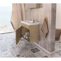 Έπιπλο μπάνιου σετ με νιπτήρα και καθρέπτη με ντουλάπι DROP LUXUS 45 Cm PL Wood -Έπιπλα μπάνιου Κατάστημα έπιπλο μπάνιου σετ με νιπτήρα και καθρέπτη με ντουλάπι drop luxus 45 cm pl wood 2