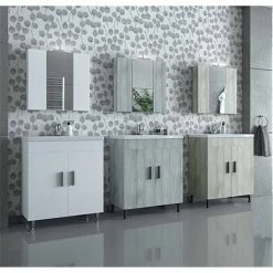 Έπιπλο μπάνιου σετ με νιπτήρα και καθρέπτη με ντουλάπι DROP ROMA 70 Cm Λευκό -Έπιπλα μπάνιου Κατάστημα έπιπλο μπάνιου σετ με νιπτήρα και καθρέπτη με ντουλάπι drop roma 70 cm λευκό 2