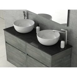 Έπιπλο μπάνιου σετ με νιπτήρες και καθρέπτη DROP Instinct 125 Smoked Oak Top-1 -Έπιπλα μπάνιου Κατάστημα έπιπλο μπάνιου σετ με νιπτήρες και καθρέπτη drop instinct 125 smoked oak top 1 1