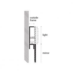 Καθρέπτης με LED φωτισμό και πλαίσιο Inox KARAG SPECCHI INOX 70x80cm -Έπιπλα μπάνιου Κατάστημα καθρέπτης με led φωτισμό και πλαίσιο inox karag specchi inox 70x80cm 2