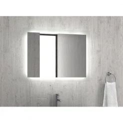 Καθρέπτης με LED φωτισμό και πλαίσιο Inox KARAG SPECCHI INOX 80x80cm
