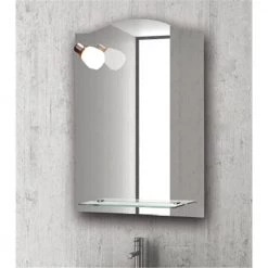 Καθρέπτης με φωτιστικό και εταζέρα KARAG 30302 70x50cm