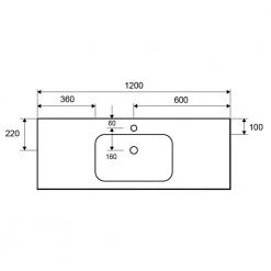Νιπτήρας ένθετος Solid επιφάνειας KARAG ELOISE 120 120x46cm -Έπιπλα μπάνιου Κατάστημα νιπτήρας ένθετος solid επιφάνειας karag eloise 120 120x46cm 2