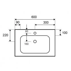 Νιπτήρας ένθετος Solid επιφάνειας KARAG ELOISE 60 60x46cm -Έπιπλα μπάνιου Κατάστημα νιπτήρας ένθετος solid επιφάνειας karag eloise 60 60x46cm 2