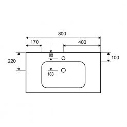Νιπτήρας ένθετος Solid επιφάνειας KARAG ELOISE 80 80x46cm -Έπιπλα μπάνιου Κατάστημα νιπτήρας ένθετος solid επιφάνειας karag eloise 80 80x46cm 2