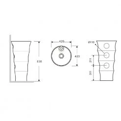 Νιπτήρας επιδαπέδιος KARAG ELYSEE G-308 Φ42cm -Έπιπλα μπάνιου Κατάστημα νιπτήρας επιδαπέδιος karag elysee g 308 φ42cm 1