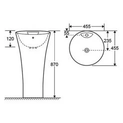 Νιπτήρας επιδαπέδιος VENDOME KARAG G-036 -Έπιπλα μπάνιου Κατάστημα νιπτήρας επιδαπέδιος vendome karag 1