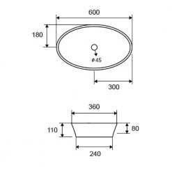 Νιπτήρας επικαθήμενος KARAG LT 1132 60x36cm -Έπιπλα μπάνιου Κατάστημα νιπτήρας επικαθήμενος karag lt 1132 60x36cm 1