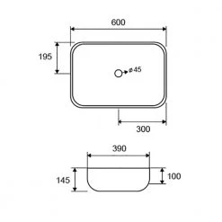 Νιπτήρας επικαθήμενος KARAG LT 2143-P 60x39cm -Έπιπλα μπάνιου Κατάστημα νιπτήρας επικαθήμενος karag lt 2143 p 60x39cm 1