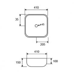 Νιπτήρας επικαθήμενος KARAG LT 2144 41x41cm -Έπιπλα μπάνιου Κατάστημα νιπτήρας επικαθήμενος karag lt 2144 41x41cm 1