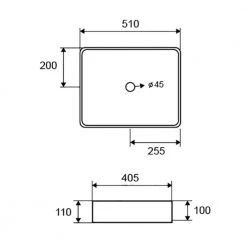 Νιπτήρας επικαθήμενος KARAG LT 2178 51x40,5cm -Έπιπλα μπάνιου Κατάστημα νιπτήρας επικαθήμενος karag lt 2178 51x405cm 1
