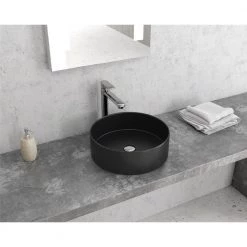 Νιπτήρας επικαθήμενος μαύρος ματ KARAG LT 3134 MMB 35,5x35,5cm