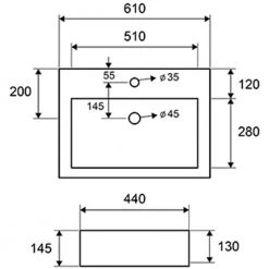Νιπτήρας επικαθήμενος / επίτοιχος KARAG LT 2001 60x43 Cm -Έπιπλα μπάνιου Κατάστημα νιπτήρας επικαθήμενος karag lt2001 60x43 cm 1