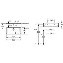 Νιπτήρας επικαθήμενος - κρεμαστός VILLEROY & BOCH MEMENTO 60x42 51336L01 -Έπιπλα μπάνιου Κατάστημα νιπτήρας επικαθήμενος κρεμαστός villeroy boch memento 60x42 51336l01 1