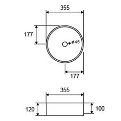 Νιπτήρας επικαθήμενος λευκός ματ KARAG LT3134-MMW -Έπιπλα μπάνιου Κατάστημα νιπτήρας επικαθήμενος λευκός ματ lt3134 karag 2