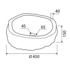 Νιπτήρας επικαθήμενος πέτρινος Φ45 KARAG ONYX -Έπιπλα μπάνιου Κατάστημα νιπτήρας επικαθήμενος πέτρινος onyx karag 1